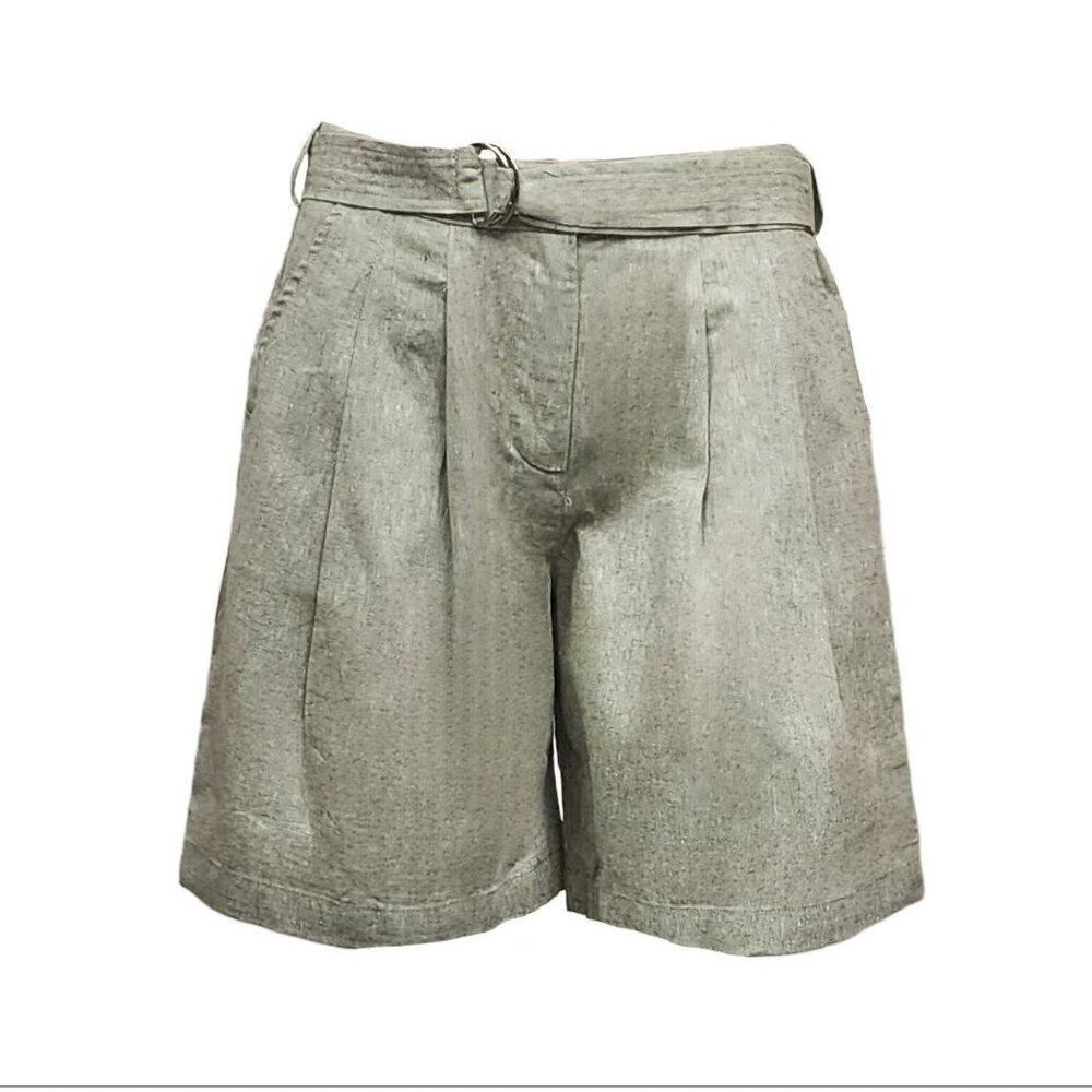 Ladies' Belted Wide Leg Shorts OLIVE (LP-20002)